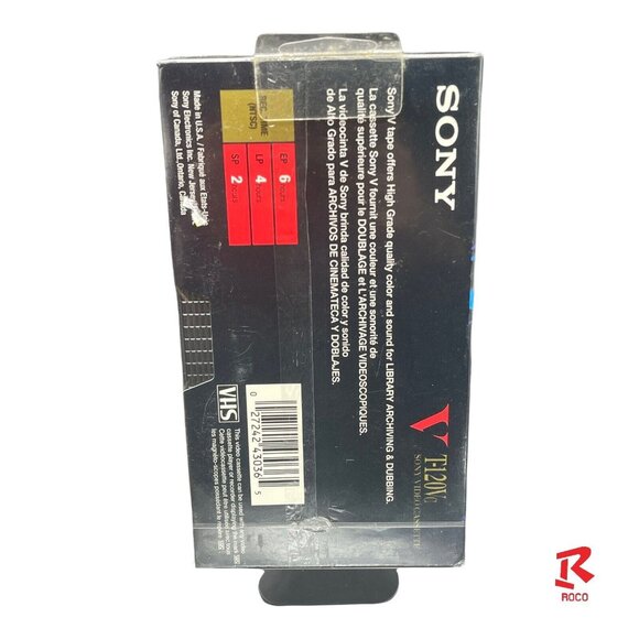 📼Sony T-120 SEALED Premium Grade Blank VHS VCR Video Cassette Tapes 6 Hours📼 - Picture 2 of 5